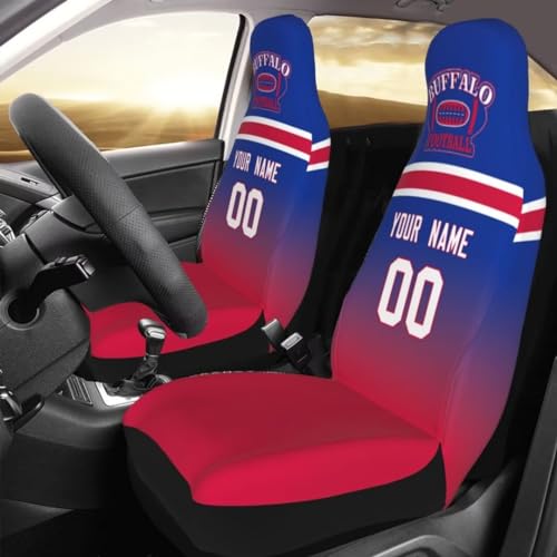 Personalized Buffalo Car Seat Cover - Custom Name & Number