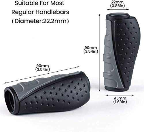 PRUNUS No-Slip Soft Rubber Bike Handlebar Grips Universal for Bicyble