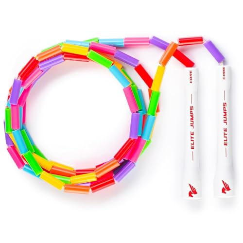 Kids Adjustable Beaded Jump Rope - 7ft Rainbow | Tangle-Free