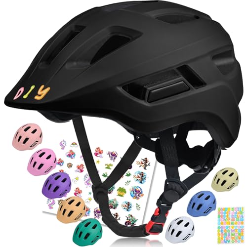 BiutiMama Kids Bike Helmet 1-8 Years Black XS 48-52 cm – CPSC & ASTM F1447 Certified