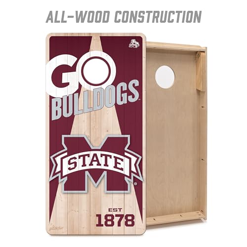2' x 4' Professional Wood Cornhole Game - Mississippi State Bulldogs