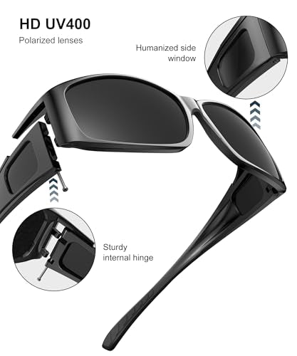 Polarized Fit-Over Sunglasses for Men & Women - A05 Leopard