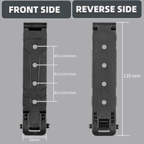 Molle Attachment Clips - 2 Pack with Mounting Hardware for Tactical Gear