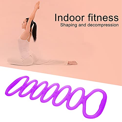 Loyanger 7- Ring Stretch Resistance Band – Blue, Full-Body Yoga & Rehab Strap