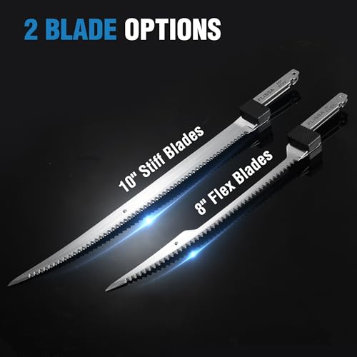 FLISSA 10" Stiff Replacement Blade for Electric Fillet Knife - Cordless Knife Blade