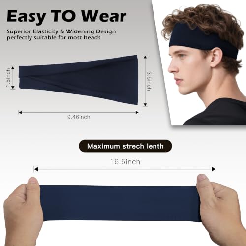 Headbands for Men 6PCS, Summer-Exclusive Lightweight Hair Head Bands