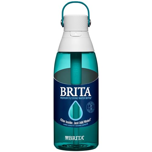Brita 36 oz Reusable Plastic Water Bottle with Filter - Sea Glass