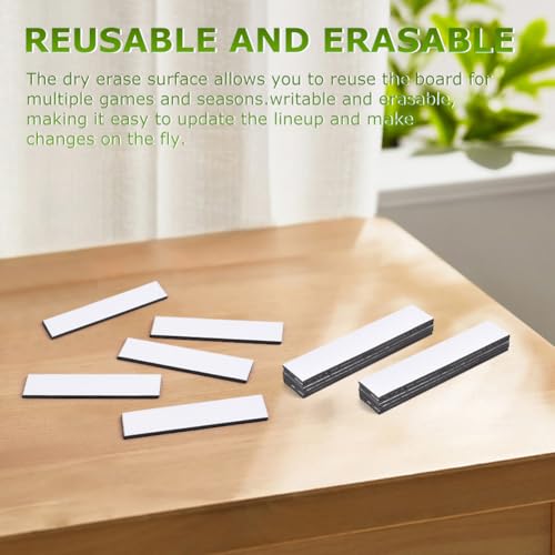 30 Magnetic Strips for Baseball Lineup Board - 0.5 x 2.35 Inch