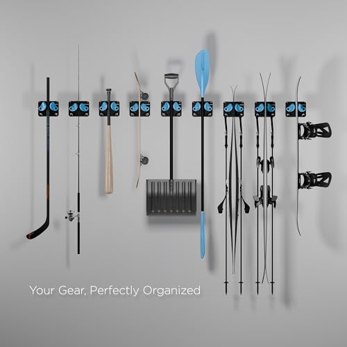 Ski & Snowboard Wall Rack - Gravity Grabber 3 Pack - Cyan