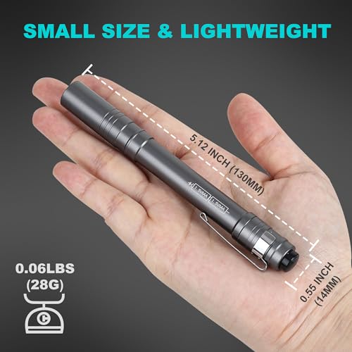 FASTPRO 6-Pack LED Pen Lights - Aluminum Portable Flashlights with AAA Batteries