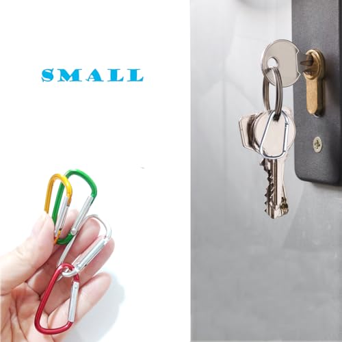 12-Piece Aluminum D-Ring Carabiner Clips - Lightweight & Durable