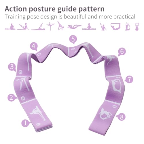 Adjustable 8-Loop Stretch Strap for Kids - Purple