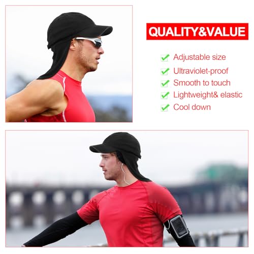Neck Gaiter Cover for Sun Protection - Black, Gray, Blue, Military Green