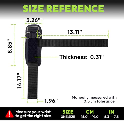 Padded Weightlifting Straps with Double D-Rings - Black Nylon