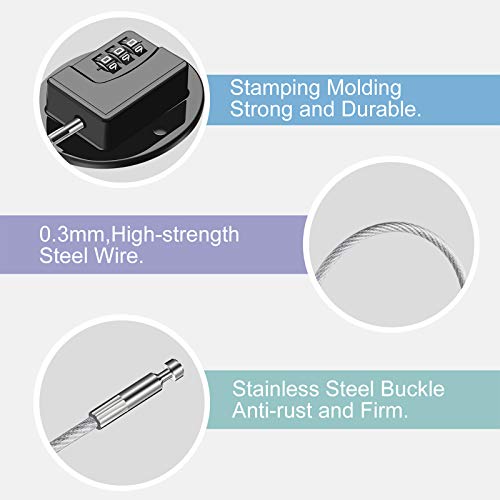 Refrigerator Lock - Heavy Duty Combination Fridge Lock, Child Proof Cabinet Locks,No Keys Needed(Black- 4 Pack)