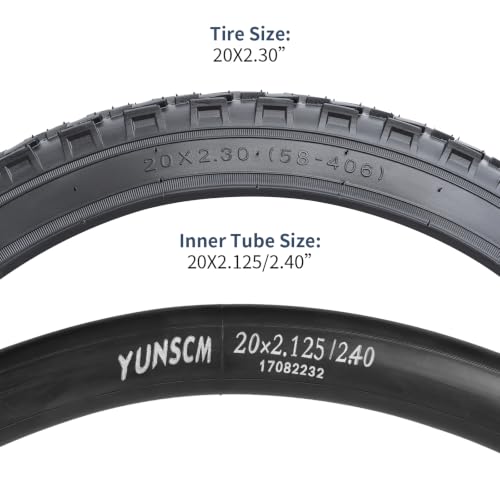 20x2.30 Bicycle Tires with Tubes - All-Terrain Folding Bike Tires 2 Pack