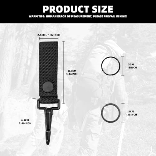 Heavy Duty Key Holder with Belt Clip for Duty Belts & Tactical Gear