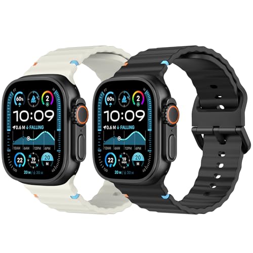Breathable Sport Watch Bands for 42mm-49mm Smartwatches - 2 Pack