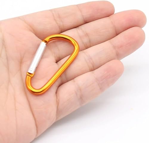 12PCS Aluminum Carabiner Clips Set - 2.2" Multicolor Keychain Hooks