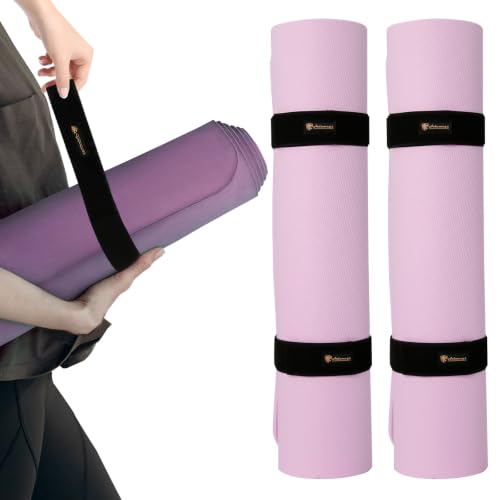 Yoga Mat Strap - Heavy Duty Bungee Straps 4pcs - Black