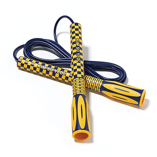 Adjustable Skipping Jump Rope for Fitness - Navy-Yellow