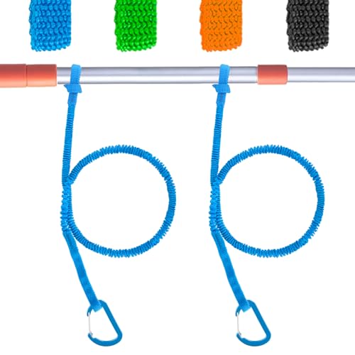 Kayak Paddle Leash - Stretchable Tether Strap with Hook
