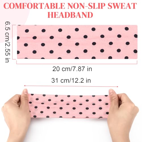 Colorful 24-Pack Wide Stretchy Headbands for Women - Workout & Casual