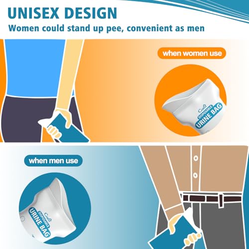 900ML Disposable Urine Bags - Leak-Proof Portable Pee Bags - 10 Pack