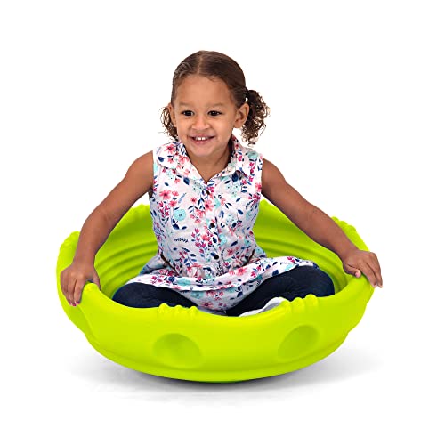 Wobble Disk and Climbing Dome for Kids - Indoor/Outdoor - 1 Pack - Lemon Yellow