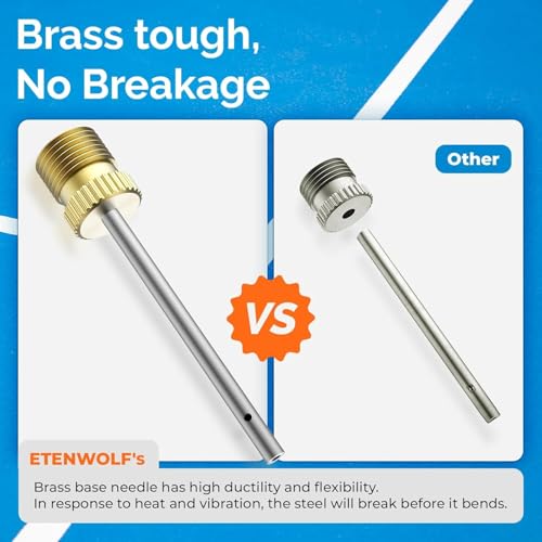 12-Pack Heavy Duty Brass Ball Pump Needles with Storage Case