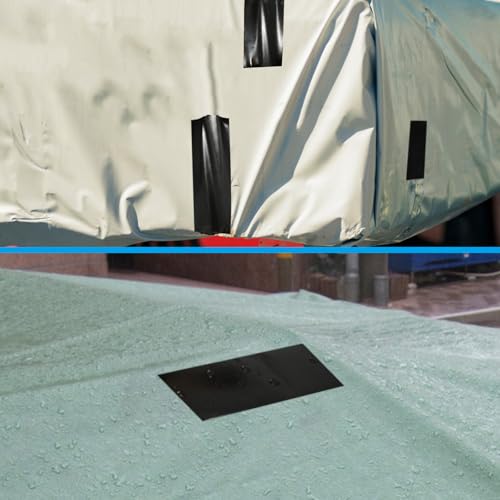 RV Awning Repair Tape 4" x 32FT Waterproof Tent Repair Tape for Tarp Canvas Boat Covers Sail, Tear Repair Patch (Black)