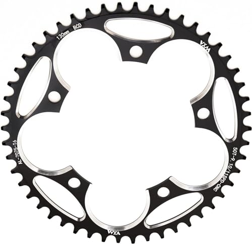 YBEKI 42T Black 130BCD CNC Aluminum Chainring for Road Bikes, Anti-Drop, Ultra-Light