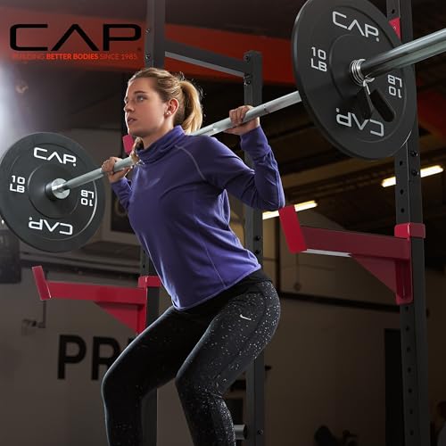 Power Rack with Pull-Up Bar & Attachments - Black