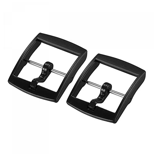 20mm Watch Strap Plastic Buckle Clasp - Black, 2 Pcs