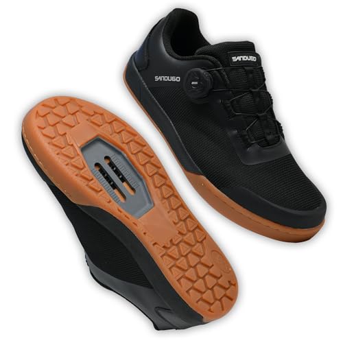 Mountain Bike Shoes with Speed Lace Dial System - Black/Gum
