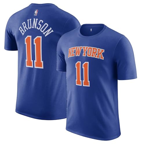 Jalen Brunson New York Knicks Youth Performance Jersey T-Shirt - Blue