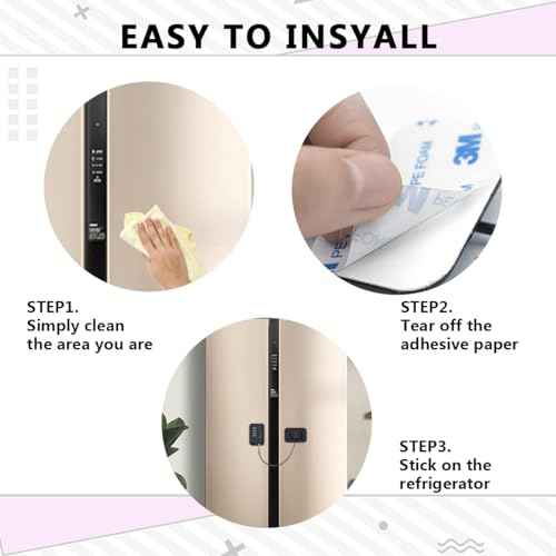 8 pcs Refrigerator Lock Fridge Freezer Door Lock with 4 Digit Lock Password, Mini Proof Door Lock for Kitchen Refrigerator, No-Drill Cabinet Locks for Windows,Closets,Drawers Doors(Black)