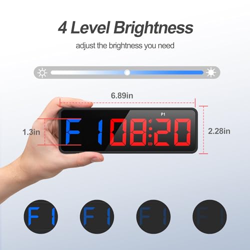 Portable Gym Timer Clock with Remote Control - Black