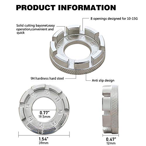Durable Steel 8-in-1 Bicycle Spoke Wrench for Rim Truing