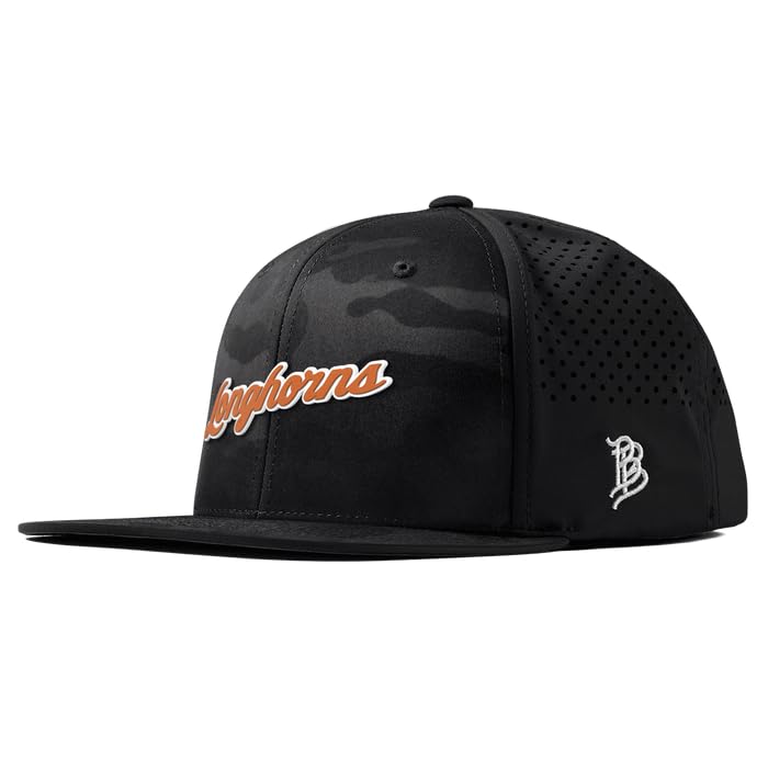 Branded Bills Texas Longhorns Flat Performance Hat Black Multicam One Size