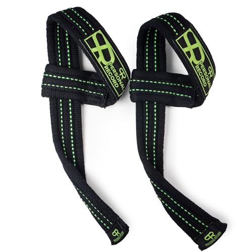 PR Heavy Duty Weightlifting Wrist Straps with Grip & Wrist Support