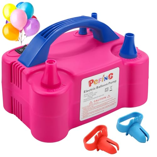 Electric Balloon Pump with Dual Nozzle & Tying Tool - Portable Inflator for Parties