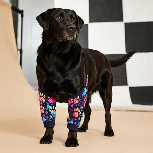 Dog Elbow Wraps 2XL Footprint - Pet Protectors for Wounds & Licking