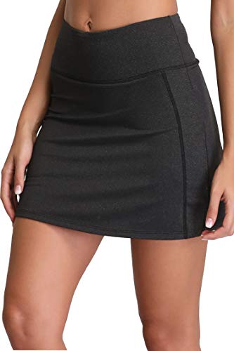 Women's Athletic Skirt with Pockets - Golf, Tennis, Running - X-Large Heather