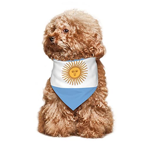 Dog Bandana - Flag of Argentina, Adjustable Triangle Bib for Pets