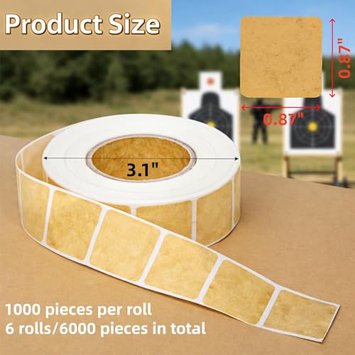 Covzoe 6000 Pack Cardboard Target Pasters Adhesive Stickers for Shooting Practice