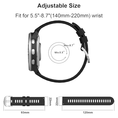 XIDESSEN 4 Pack Silicone Watch Bands Compatible with Coros Pace 3/4, Pace Pro, Apex 2/4 PRO 42mm