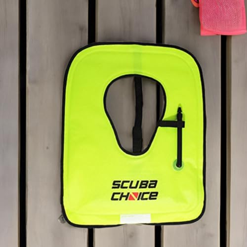 Neon Yellow Adult Snorkel Vest XL for Over 200lbs - Inflatable Water Safety Gear