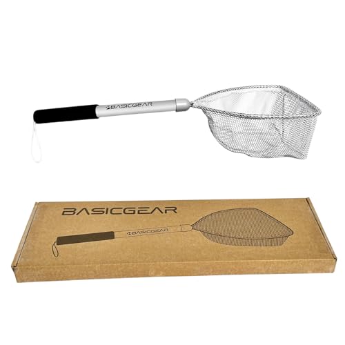 BasicGear® Medium Baitwell Landing Net - Ultra-Light Float Design, 8x6 Inch Hoop