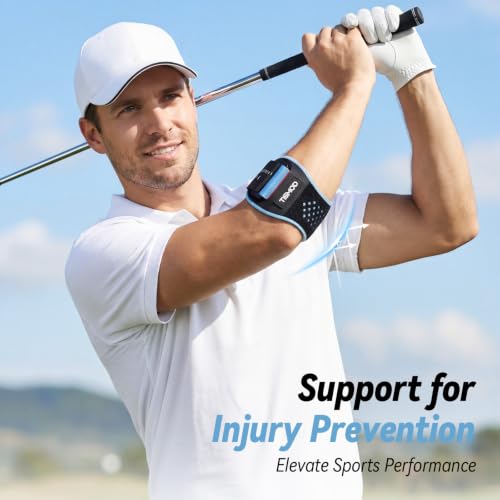 Tennis Elbow Brace for Men Women Blue-S/M – Support for Tendonitis & Golfers Elbow
